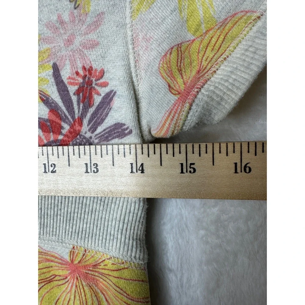 Old Navy Floral Hooded Dress Girls XL Cream Pink Yellow Y2K Short Sleeve Pocket